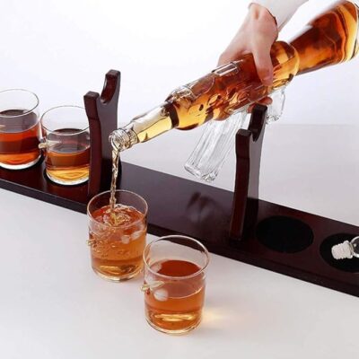 Whiskey Wine Tequila Bottle Glass Water Decanter Set for corporate gift