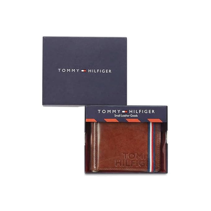 Tommy Hilfiger Molde Men Leather Money Clip - Brown