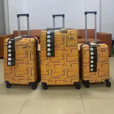 Geometric Print Hard-Sided 3-Piece Luggage Set