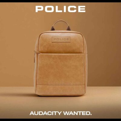 Police KYLO PU Leather Laptop Backpack with Front Pocket for Men and Women